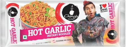 Ching's Secret Hot Garlic Instant Noodles Vegetarian  (240 g)
