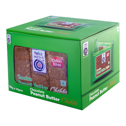 Shree Peanut Butter Chocolate Chikki (100 g each) - Pack of 10